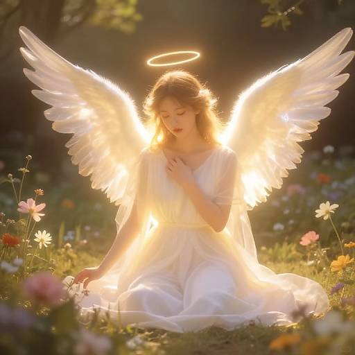 Angelic Halo in Tranquil Garden