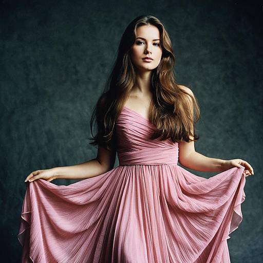Young Woman in Pink Lyrical Dress