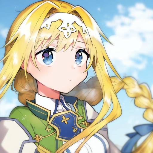 Illustration of Alice zuberg, sword art online in the style of Ichihaya