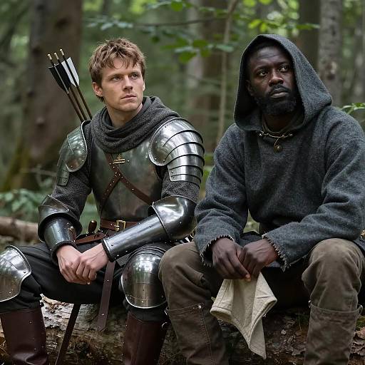 Medieval Men in Enchanted Forest