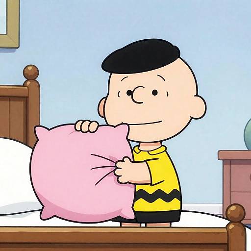 Determined Charlie Brown Cartoon Scene