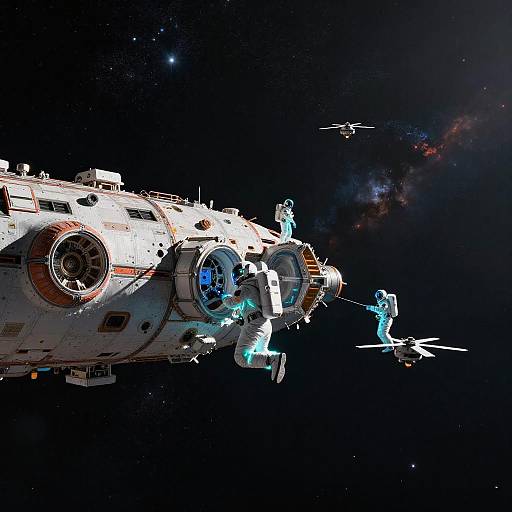 Bioluminescent EVA at Orbital Dock