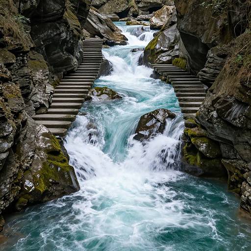 Gravity-Defying Upward River Cascade