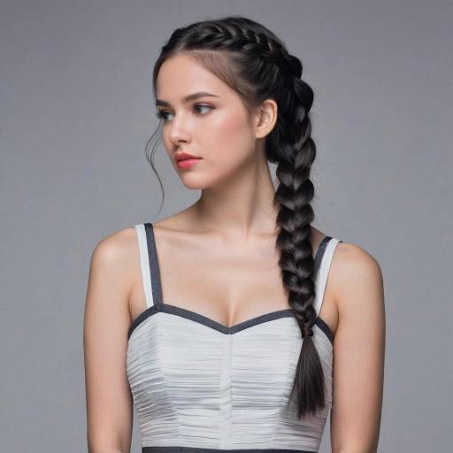Realistic Portrait of Girl in Dress