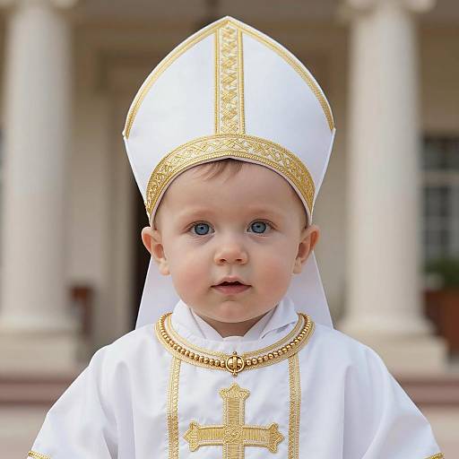 Adorable Baby Boy Christening Outfit Photo