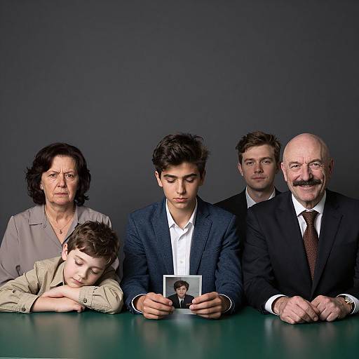 Five Generations Seated at Table