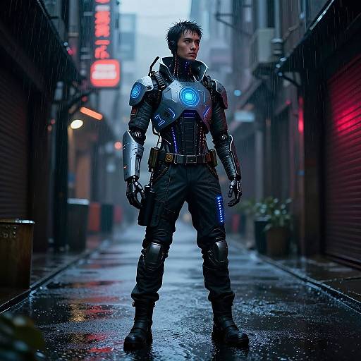 Cyberpunk AI Character Full Body