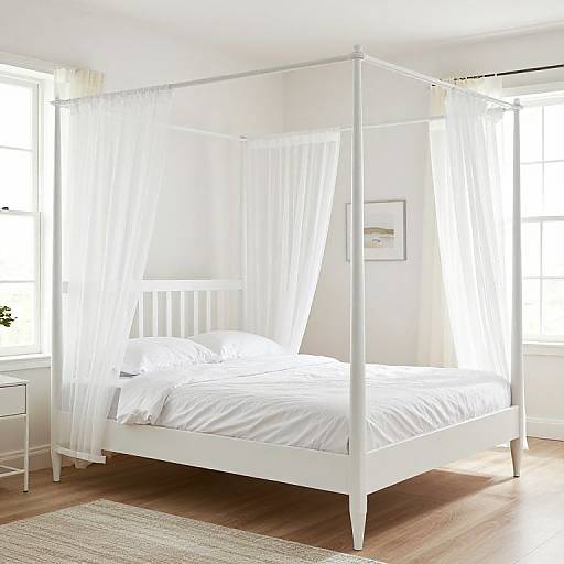 Cozy White Canopy Bedroom