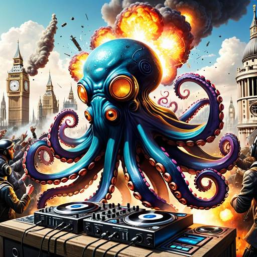 Giant Octopus DJ in Explosive London Battle