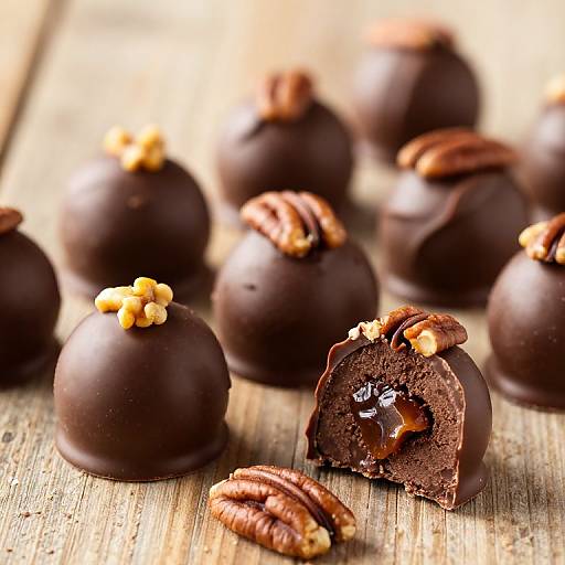Artful Chocolate Truffles with Nuts