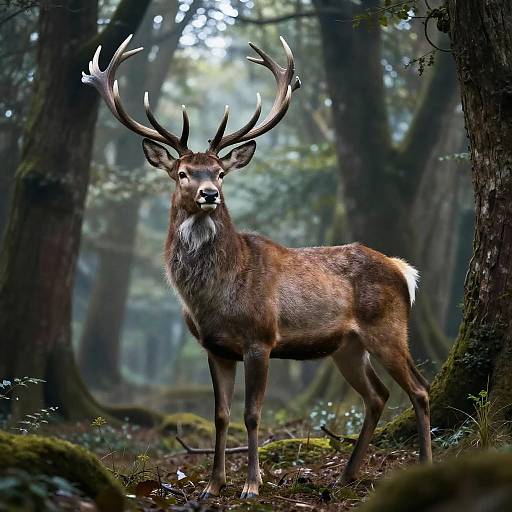 Majestic Half-Human Half-Deer Forest Creature