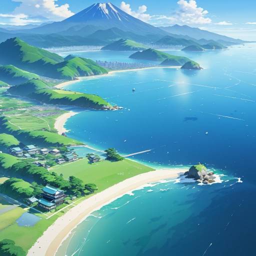 Stunning Anime-Inspired Japan Coast Landscape