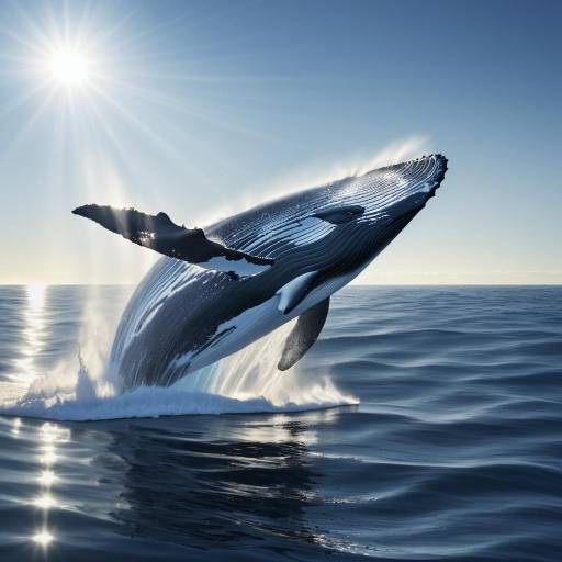 Humpback Whale Breaching Ocean Surface