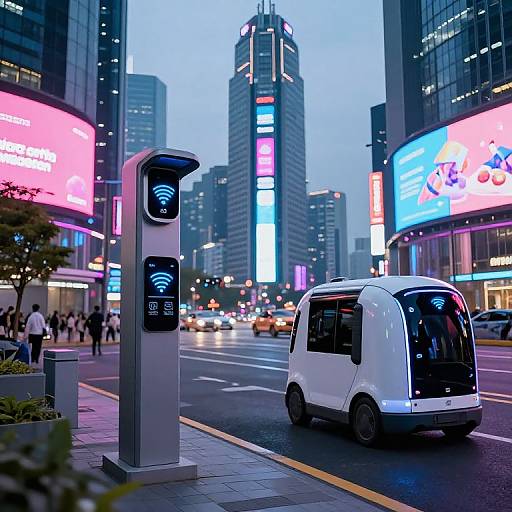 Cyberpunk Smart City with RFID Tech