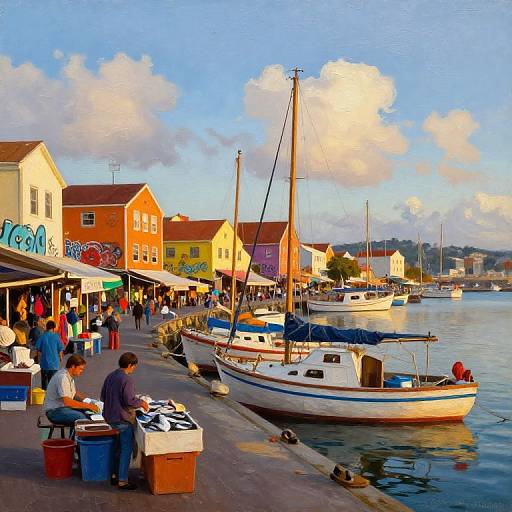 Valparaiso Harbor Artistic Scene