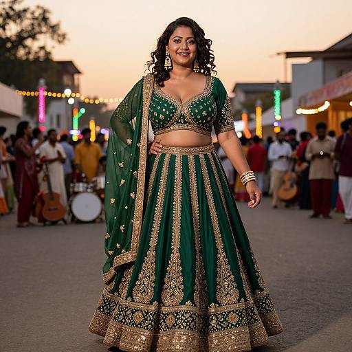 Empowering Plus-Size Woman at Festival