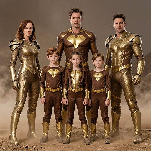 Epic Dust Superhero Family Portrait