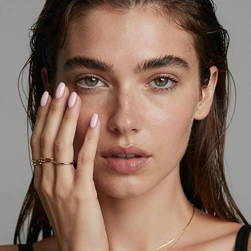 Close-up Portrait of Woman with Gold Jewelry