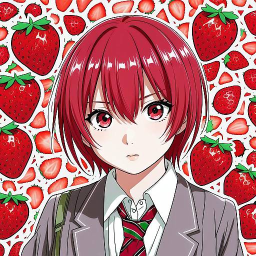 Illustration of Aoi nagisa, strawberry panic! in the style of Kusanagi tonbo