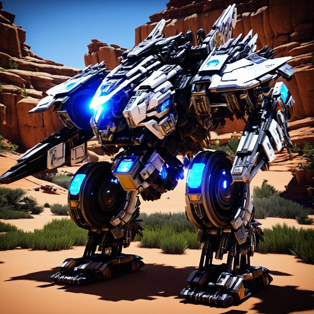 Armored Mecha Eagle Inspired by Horizon