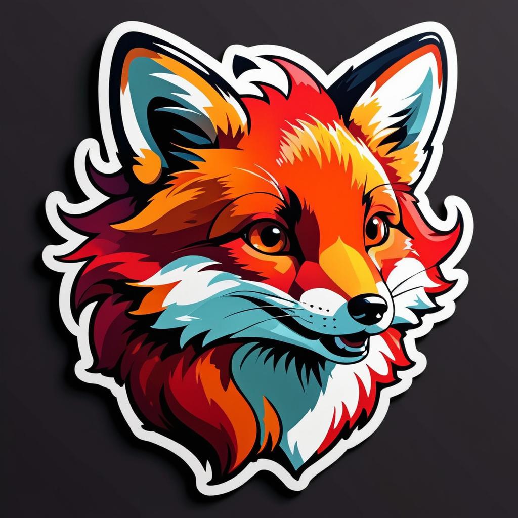 Colorful Retro Disney Pixar Red Fox