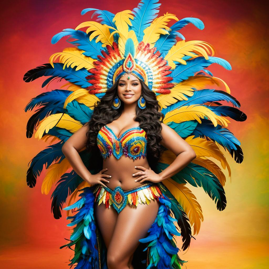 Vibrant Samba Queen in Stunning Costume