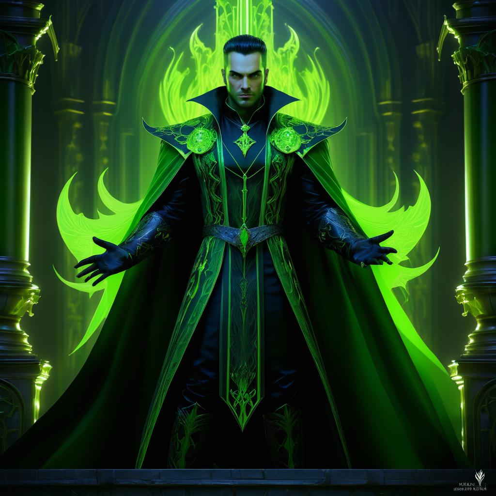 Epic Digital Art of a Male Vampire Lord