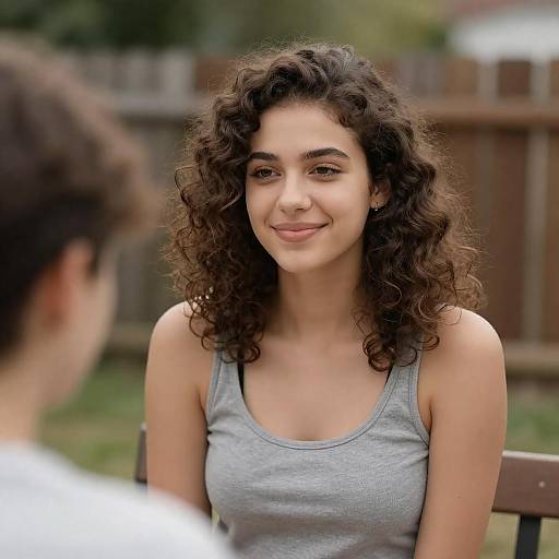 Smiling Young Woman in Nature