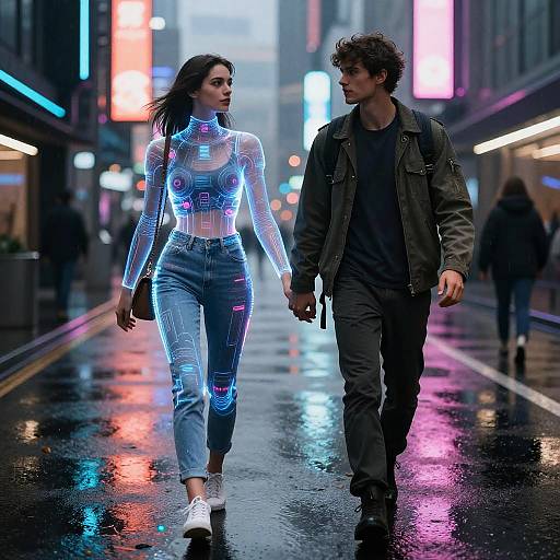 Holographic Couples in Cyberpunk City