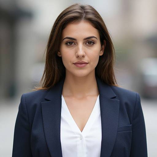Realistic Woman in Formal Business Attire