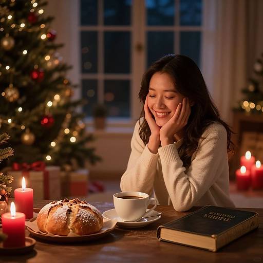 Cozy Christmas Studio Background Scene