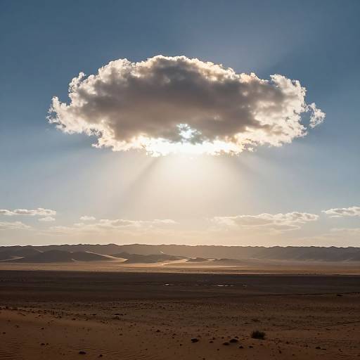 Luminous Cloud Over Desert Dreamscape