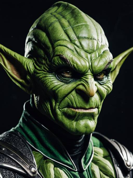 Close-up of Man in Green Goblin Costume