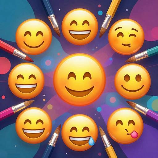 Vibrant Emoji with Artistic Tools