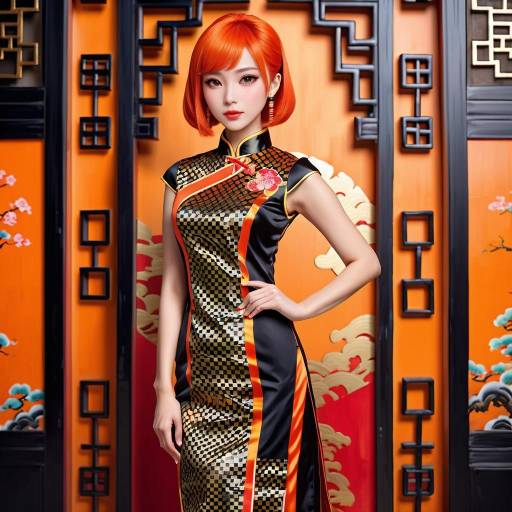 Dynamic Young Warrior in Stylish Cheongsam