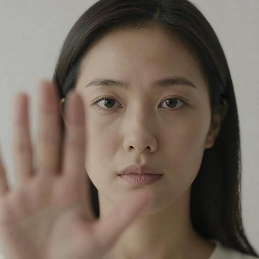 Serious Portrait of Asian Woman in Focus