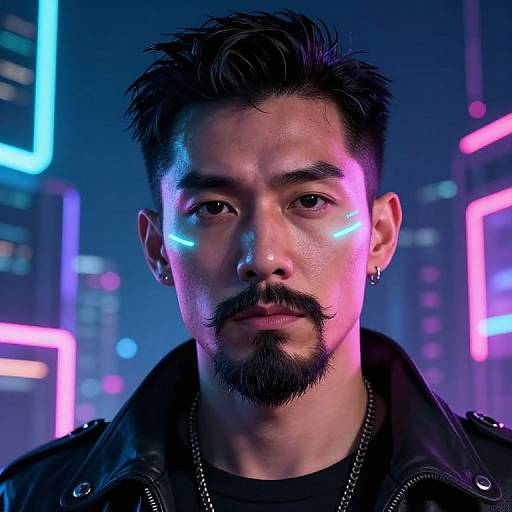 Futuristic Cyberpunk Goatee Style