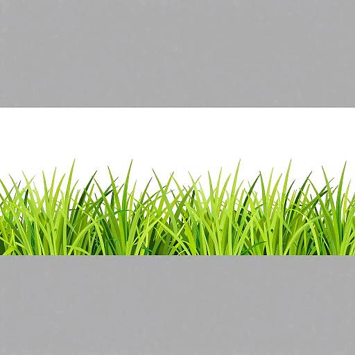 Minimalist Green Grass with Gray Borders