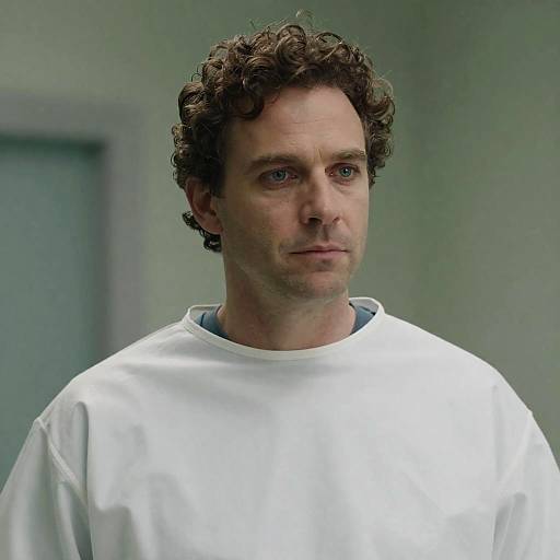 Portrait of a Middle-Aged Man in Medical Gown