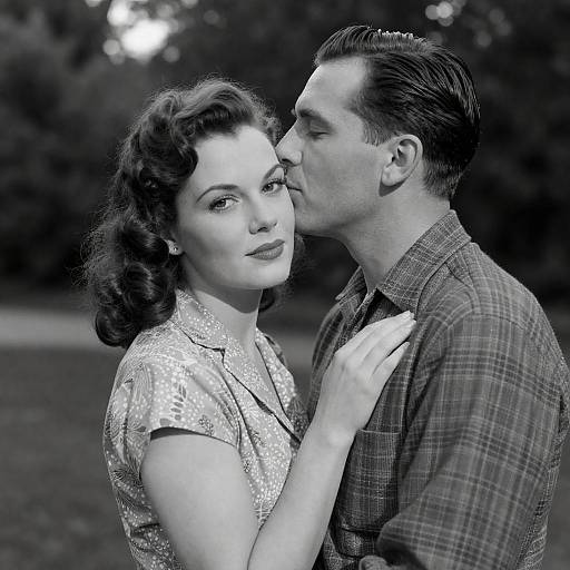 Vintage Love: 1940s Black-and-White Romance