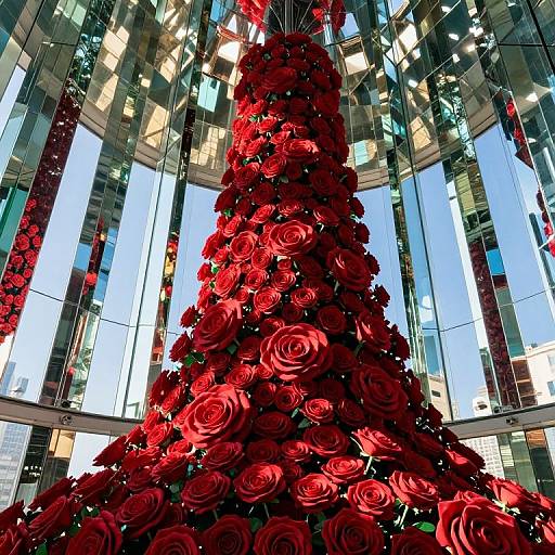Majestic Towering Rose Installation