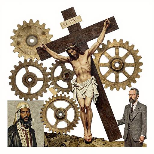 Surreal Gears Jesus Carrying Cross