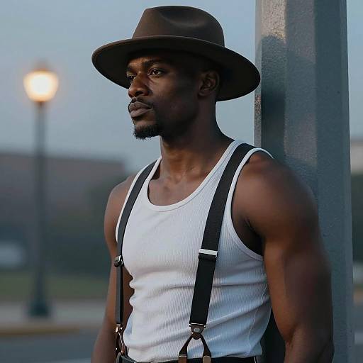 Mysterious Man in Urban Light