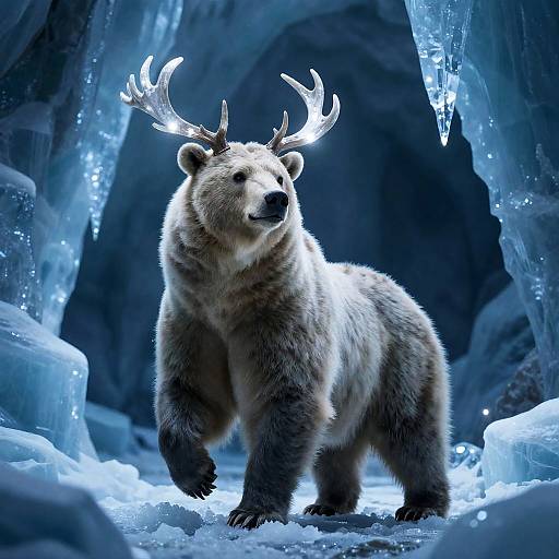 Majestic Centaur-Bear in Ice Cave