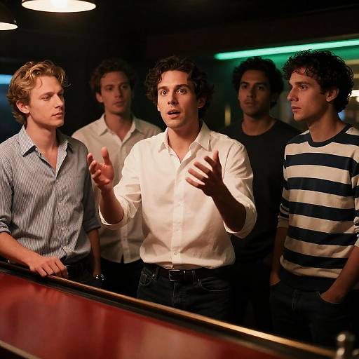 Men at the Bar: A Lively Scene