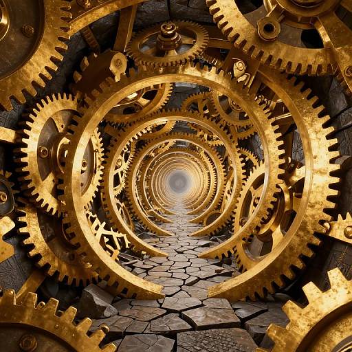 Infinite Spiral of Golden Gears
