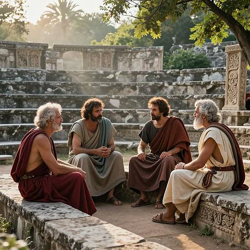 Ancient Philosophers in Sunrise Amphitheater
