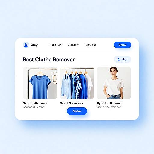 Minimalistic Clothes Remover Website Concept