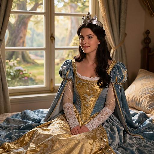 Realistic Sleeping Beauty Portrait