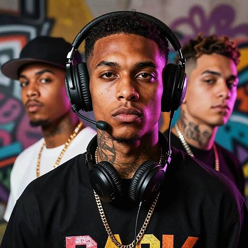 Stylized Rapper Portraits with Urban Vibes